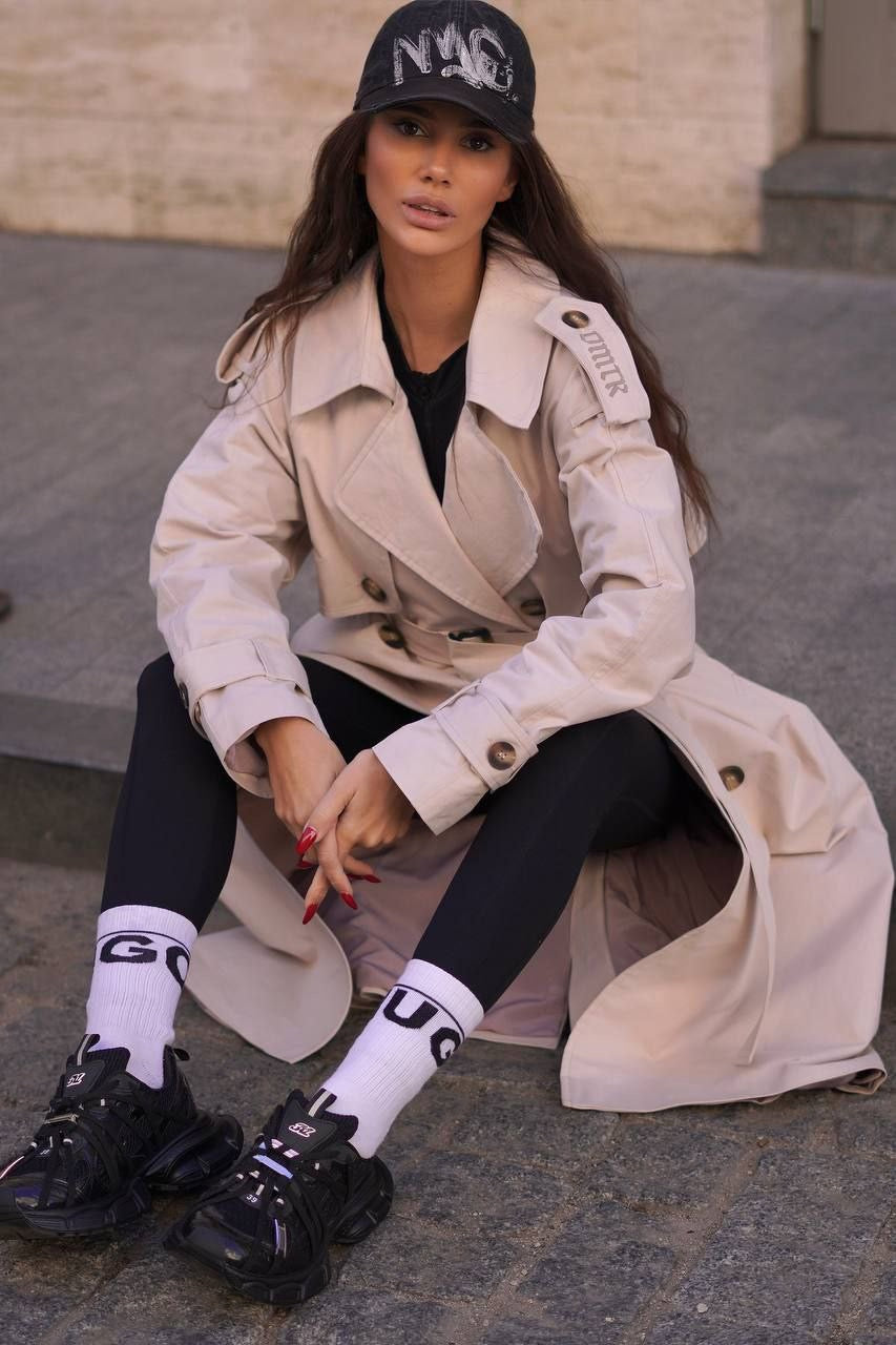 Embroidered Cotton Trench Coat – European Statement Outerwear