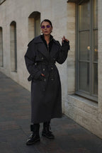 Embroidered Cotton Trench Coat – European Statement Outerwear