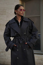 Embroidered Cotton Trench Coat – European Statement Outerwear