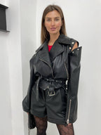 Eco Suede Moto Jacket – Tailored Biker Jacket