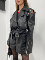 Eco Suede Moto Jacket – Tailored Biker Jacket