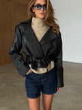 Iguana Eco Leather Jacket – Bold Shoulder Statement Jacket