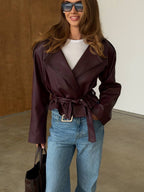 Iguana Eco Leather Jacket – Bold Shoulder Statement Jacket