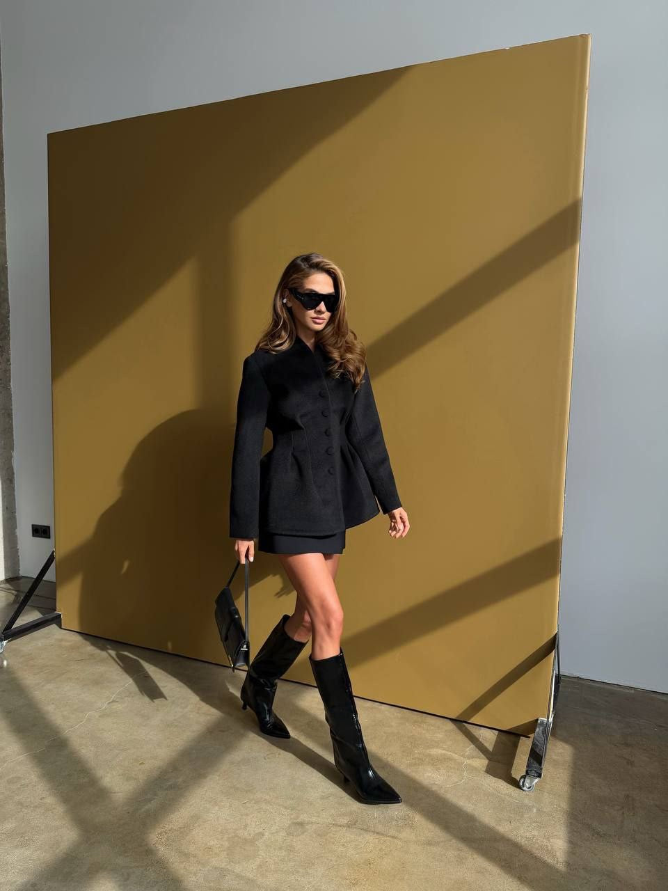 Athens Tailored Wool Blend Coat – Fitted Waist Coat