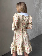 Women's Dress Kamila — Fitted Cut with Back Adjuster & Collar Detail