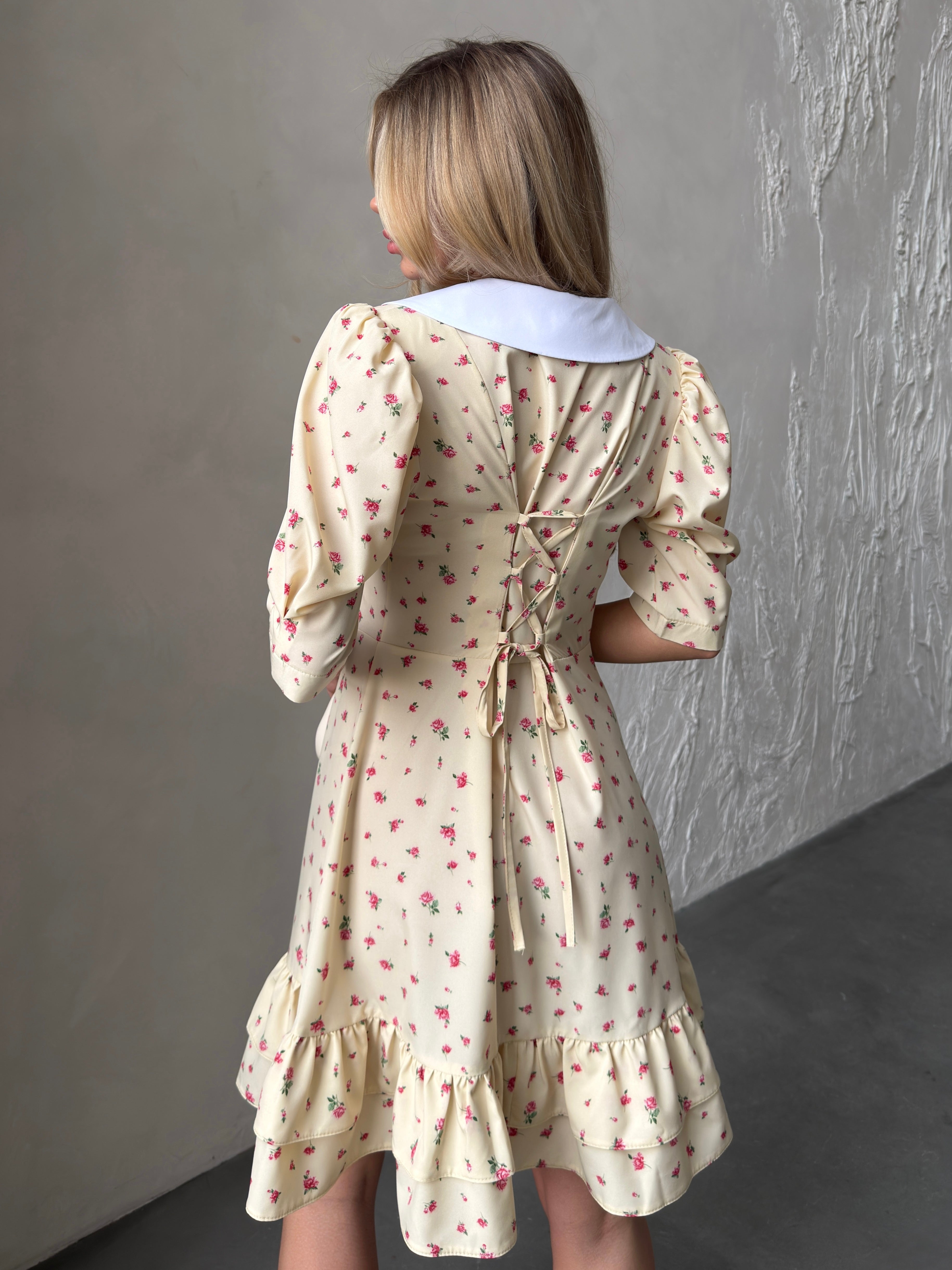 Women's Dress Kamila — Fitted Cut with Back Adjuster & Collar Detail