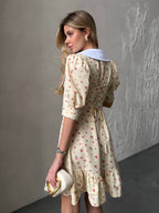 Women's Dress Kamila — Fitted Cut with Back Adjuster & Collar Detail