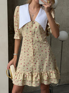 Women's Dress Kamila — Fitted Cut with Back Adjuster & Collar Detail