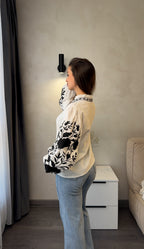 Ruta Floral Tie-Front Muslin Blouse