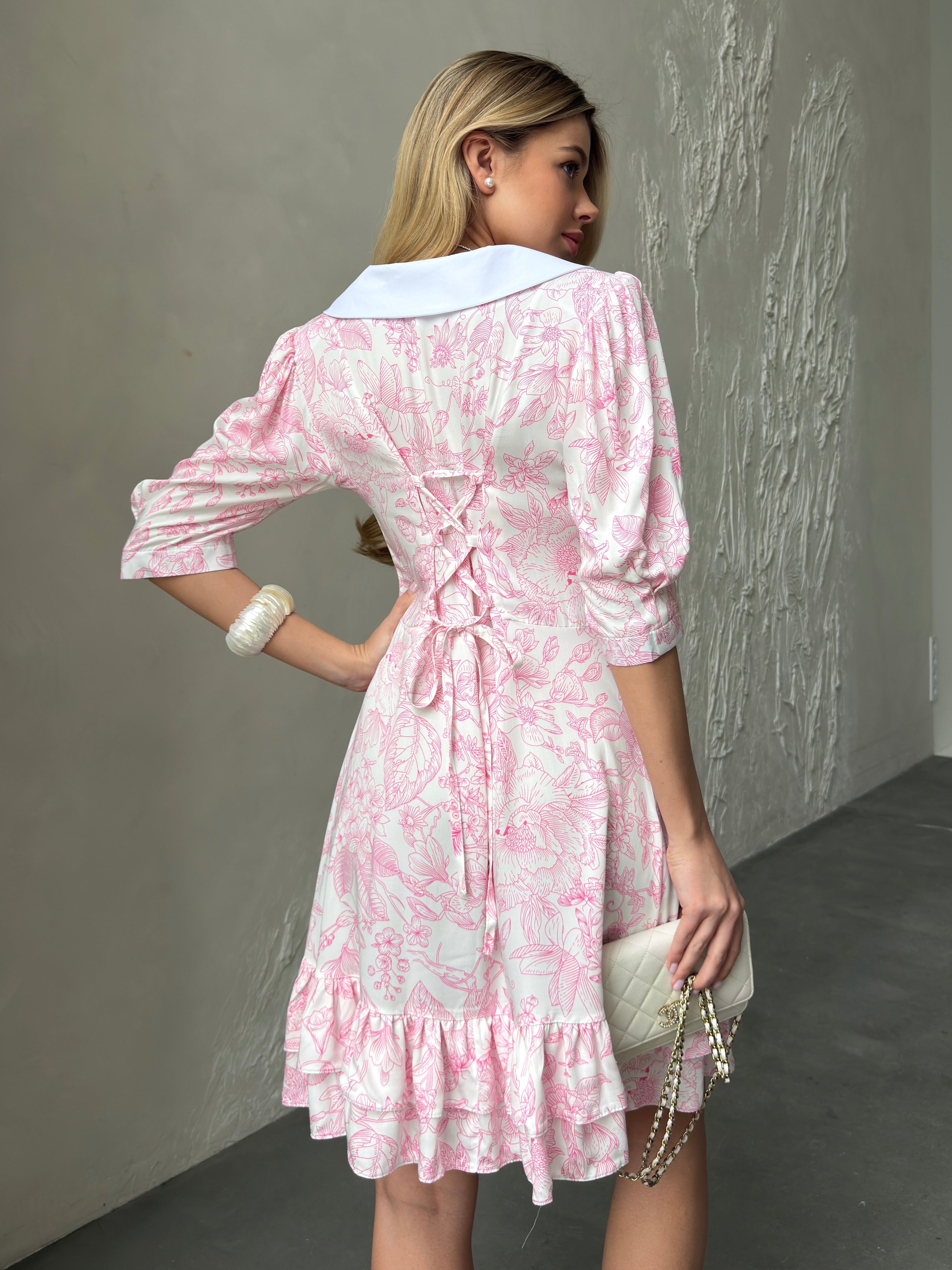 Women's Dress Kamila — Fitted Cut with Back Adjuster & Collar Detail