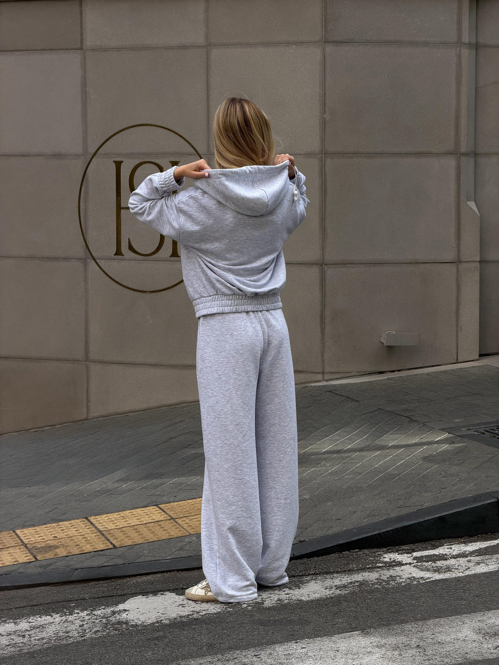 Women's Oversized Zip Hoodie and Jogger Set in product, alternate view