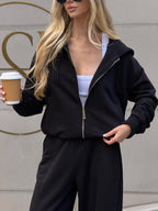 Women's Oversized Zip Hoodie and Jogger Set in product, alternate view