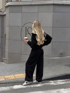 Women's Oversized Zip Hoodie and Jogger Set in product, alternate view