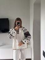 Mavka Macramé-Lace Embroidered Blouse
