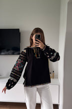 Mavka Macramé-Lace Embroidered Blouse