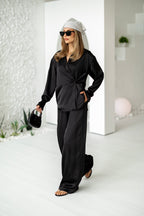 Women's Two-Piece Set Tilburg — Draped Shirt & Palazzo Trousers, additional view