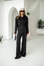 Women's Two-Piece Set Tilburg — Draped Shirt & Palazzo Trousers, additional view