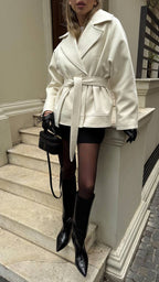Women's Wool-Blend Oversized Half Coat, alternate product view
