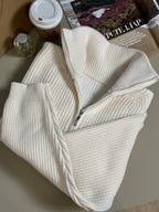 Oversized Knit Zip Bomber