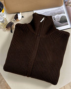 Oversized Knit Zip Bomber