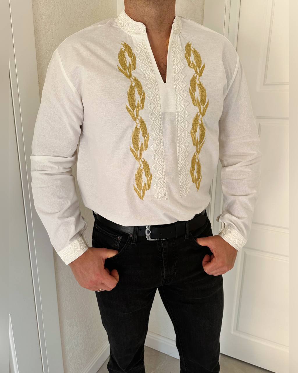 Wheat Embroidery – Vyshyvanka – Men