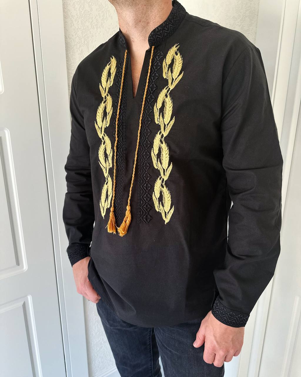 Wheat Embroidery – Vyshyvanka – Men