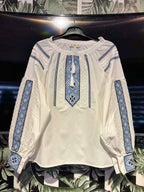 Red Geometric Embroidery – Vyshyvanka – Women