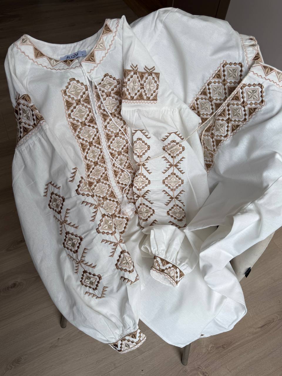 Men's Embroidered Vyshyvanka Shirt with Ties