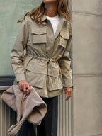 Infinity Water-Resistant Parka – Waist-Cinched Utility Jacket