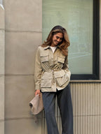 Infinity Water-Resistant Parka – Waist-Cinched Utility Jacket