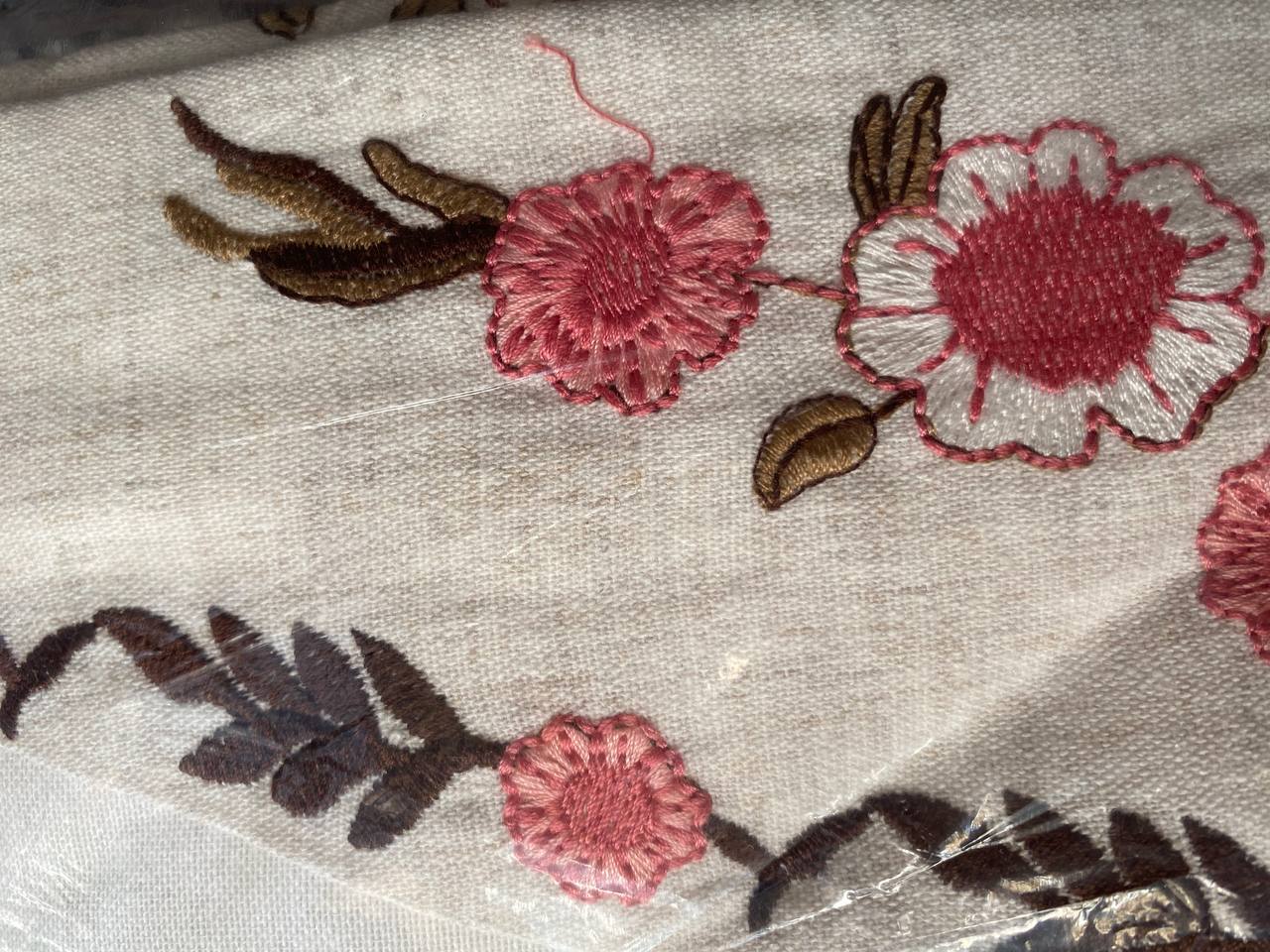 Women's Beige Embroidered Cotton Vest - Lined Vyshyvanka Style - product photo 1