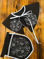 Linen Embroidered Collar and Ladunka Set - Traditional Ukrainian Accessory product photo 3