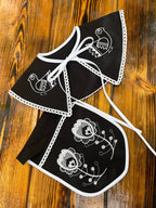 Linen Embroidered Collar and Ladunka Set - Traditional Ukrainian Accessory product photo 4