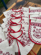 Linen Embroidered Collar and Ladunka Set - Traditional Ukrainian Accessory product photo 10