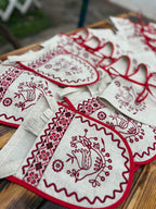 Linen Embroidered Collar and Ladunka Set - Traditional Ukrainian Accessory product photo 12