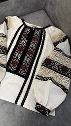 Zorya Lace-Panel Embroidered Blouse