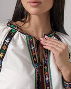 Dara Mosaic Plus-Size Embroidered Blouse