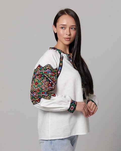 Dara Mosaic Plus-Size Embroidered Blouse