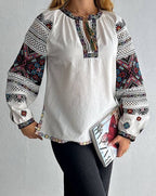 Mavka Macramé-Lace Embroidered Blouse