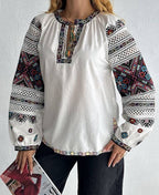 Mavka Macramé-Lace Embroidered Blouse