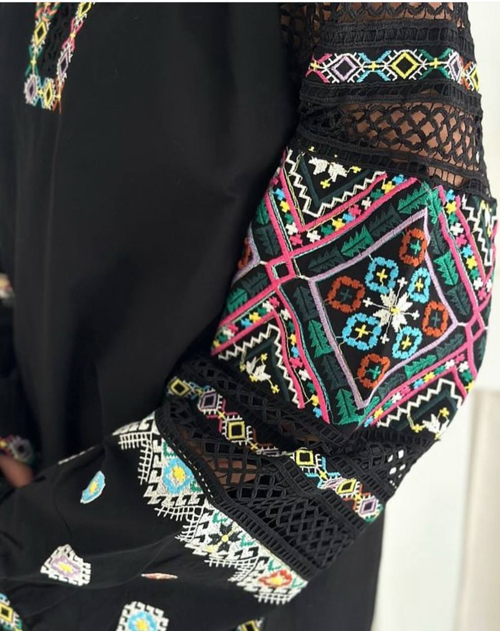 Mavka Macramé-Lace Embroidered Blouse