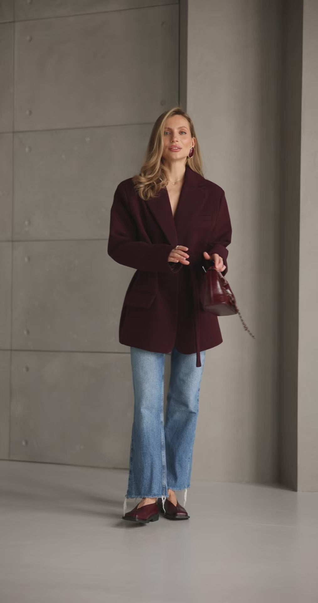Cashmere Belted Blazer Jacket – Soft Tailored Layer